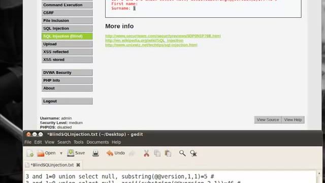 Blind SQL Injection with Damn Vulnerable Web App (medium security level) смотреть онлайн