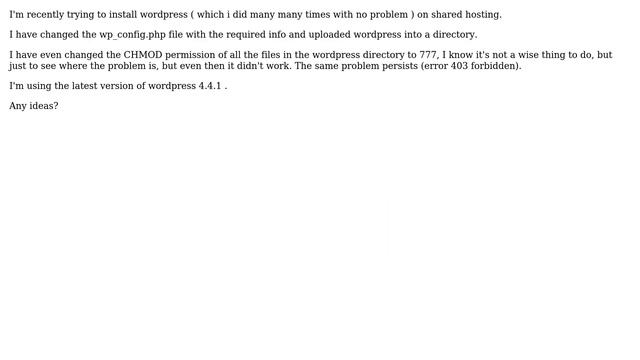 Wordpress: 403 error with no reason смотреть онлайн