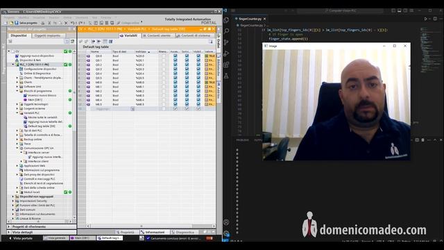 DEMO - Machine learning Computer Vision con python azionare le uscite di un PLC S7-1500 con la mano смотреть онлайн