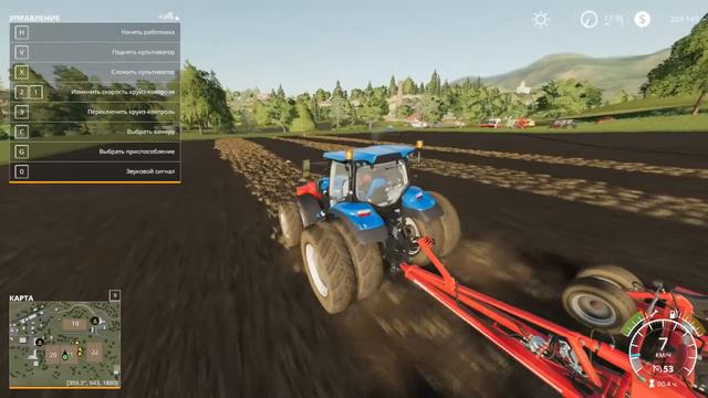 FS19: Вспашка, и посев пшеницы на поле!!! смотреть онлайн