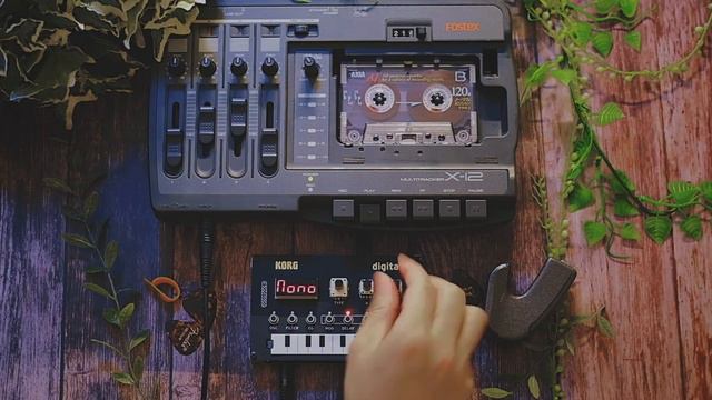 Lo-Fi Ambient Guitar and Chill Synth Jam | KORG NTS-1 | FOSTEX X-12 | E-BOW | Analog Music | Tape смотреть онлайн