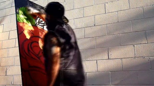 SKAN ARTS SPRAY PAINTING A ROSE