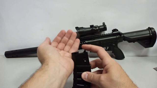 Детский автомат M416 стреляет орбизами, на аккумуляторе, с оптическим прицелом смотреть онлайн