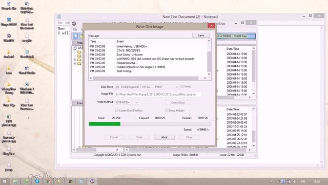 Create Boot USB using UltraISO смотреть онлайн