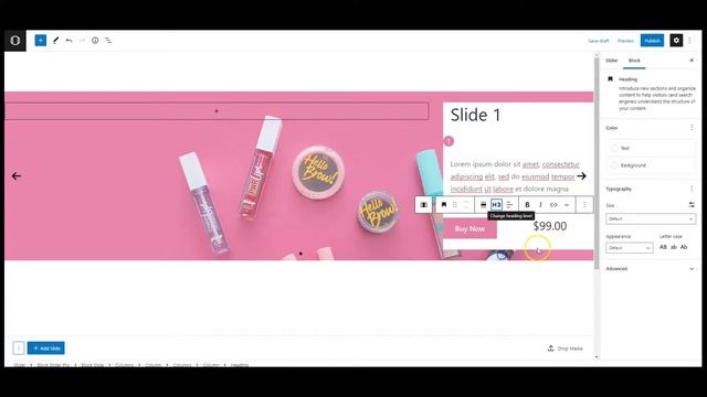 How to Create Responsive Cosmetic Slider in Gutenberg Wordpress using Block Slider смотреть онлайн