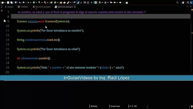 EJERCICIOS 2 y 3 - Programación JAVA (equals) (equalsIgnoreCase) (nextLine) y (nextInt) [Métodos] смотреть онлайн