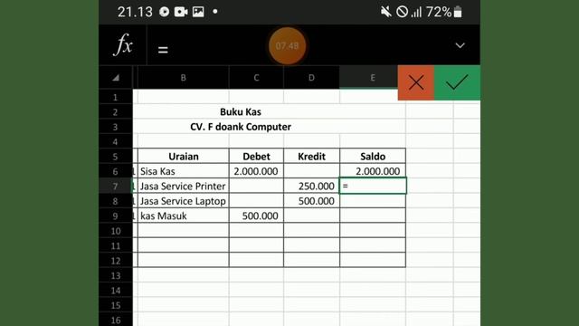 Tutorial microsoft excel di hp || Cara membuat Buku kas di hp Terisi otomatis смотреть онлайн