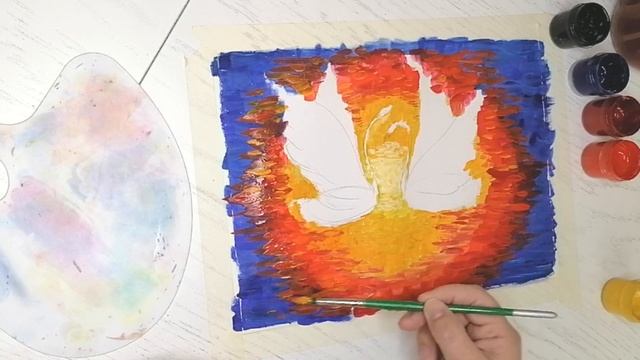 Лебеди ГУАШЬ Простое рисование Рисуем с Любовью Draw with Love как нарисовать лебедя смотреть онлайн