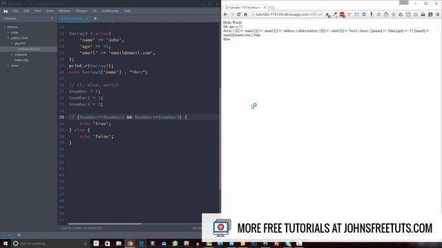 PHP If, Else and Switch смотреть онлайн