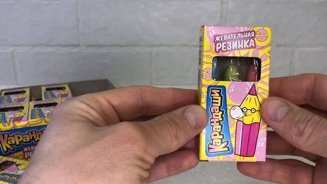 Жевательная резинка КАРАНДАШИ (блок 24шт по 15гр - 72 жвачки) Канди Клаб со вкусом тутти-фрутти. смотреть онлайн