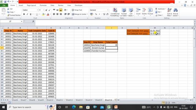 #Excel interview questions and answers series # part - 15 (get counts between two date's Countifs) смотреть онлайн