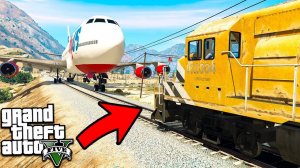 СМОЖЕТ ЛИ САМОЛЕТ ОСТАНОВИТЬ ПОЕЗД ЭКСПЕРИМЕНТ В ГТА 5! TRAIN VS PLANE ОБЗОР МОДА В GTA 5 ВИДЕО MODS