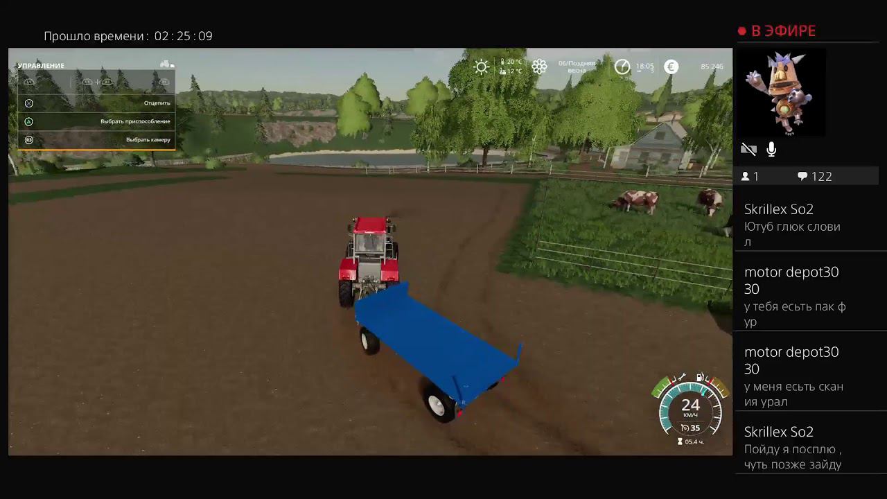 (PS4 Pro) FS19 Сосновка Стрим #01 смотреть онлайн