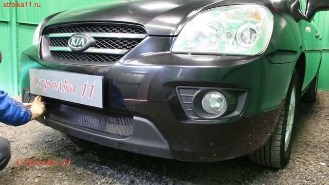 Защита радиатора KIA CARENS III 2006-2012Г.в. (Черный) - strelka11.ru смотреть онлайн