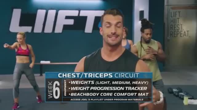 Liift4 - Week 6 - 1 Chest/triceps Circuit