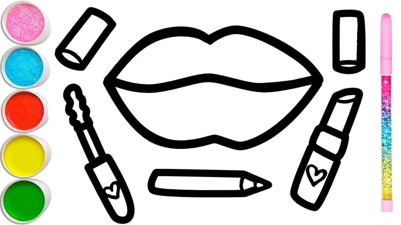 How to draw lips and lipstick for children смотреть онлайн