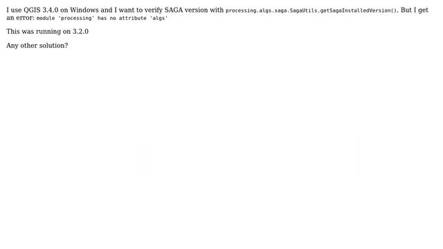 GIS: Checking SAGA version from a python plugin in QGIS 3.4.0 смотреть онлайн