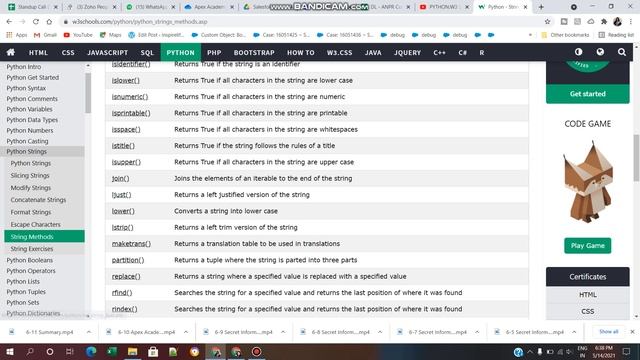 PYTHON:W3 SCHOOLS (Series) DAY-17/Python String Built-In Methods /For Beginners/VL INFOTECH смотреть онлайн