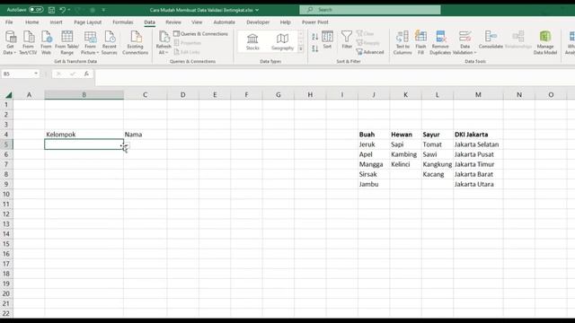 Cara Mudah Membuat Data Validasi Bertingkat di Excel смотреть онлайн
