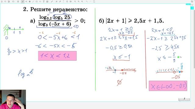 11 класс. Контрольная №7 (из 8). Тема: Уравнения и неравенства Системы уравнений и неравенств (1ч. смотреть онлайн