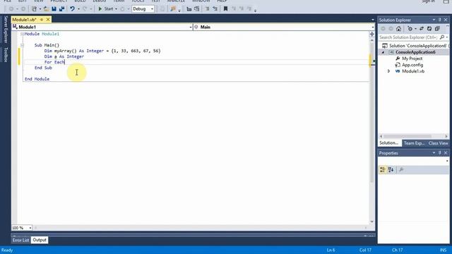Visual Basic.NET for each console array : Vb.Net Tutorial смотреть онлайн