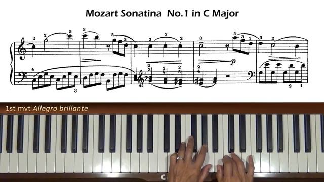 Mozart Viennese Sonatina No. 1 in C Major Piano Tutorial Part 1 смотреть онлайн