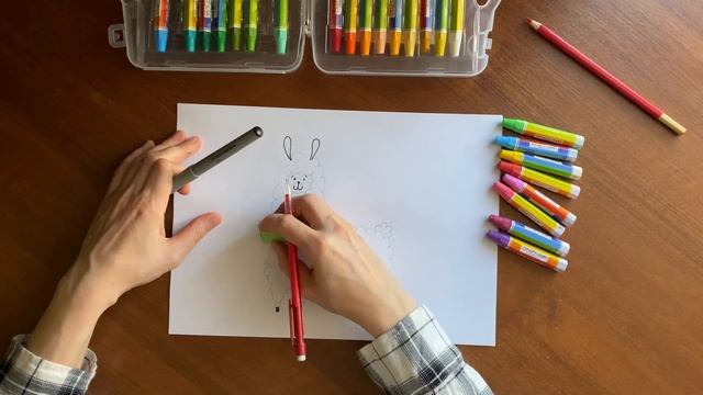 Как нарисовать ЛАМУ? Урок рисования карандашами для детей от 3-х лет смотреть онлайн