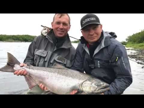 Рыбалка Камчатка, лов Чавычи - Нахлыст, река Большая 2019 июль. За диким Камчатским лососем.