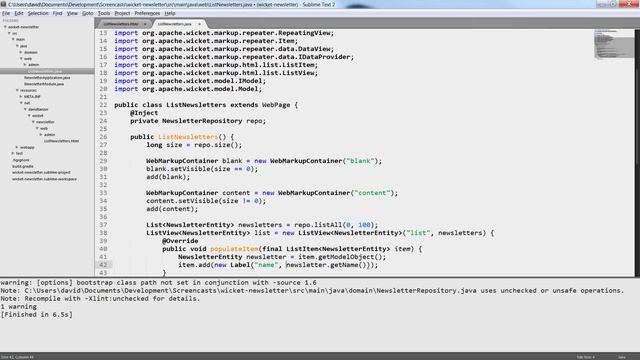 Wicket Screencast 03: Repeating Views смотреть онлайн