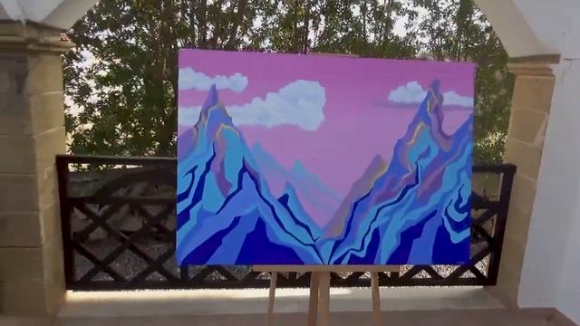 Abstract Mountain Canvas Art Showcase смотреть онлайн
