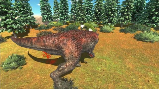 T-Rex hunting various prey - Animal Revolt Battle Simulator смотреть онлайн