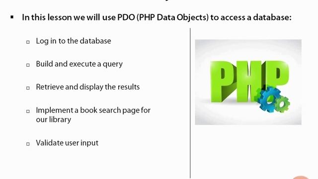 Accessing Database from php смотреть онлайн