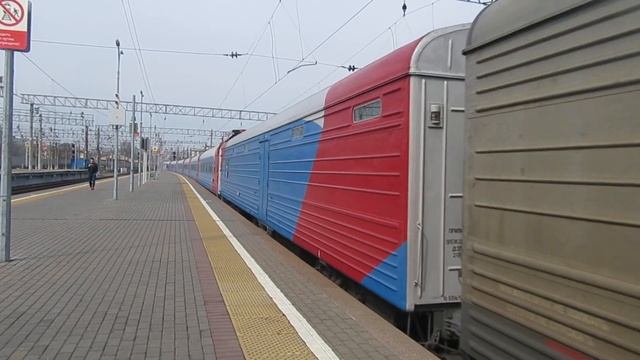 ЧС7-062, прибытие ЧС7-081 с поездом№005Щ Улан Батор-Москва на Ярославский вокзал Москвы 9.04.2019 смотреть онлайн