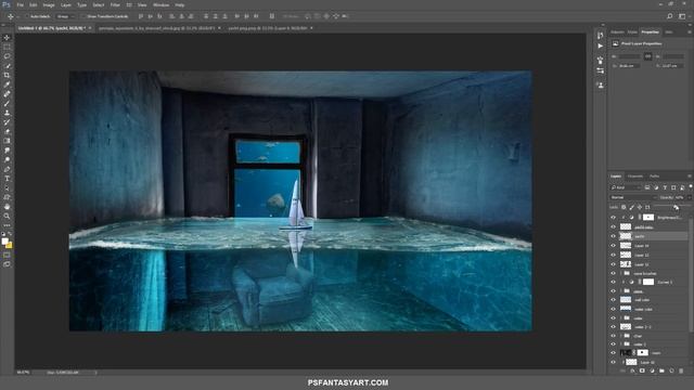 Photoshop Manipulation Tutorial Water Room (포토샵 합성 강좌 워터 룸)