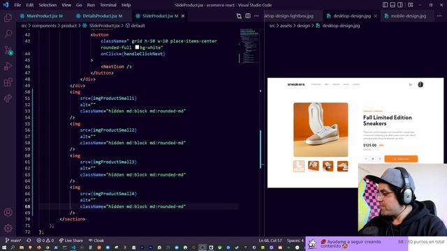 03/05 Frontend Mentor: E-commerce product page [React.js y TailwindCSS] смотреть онлайн