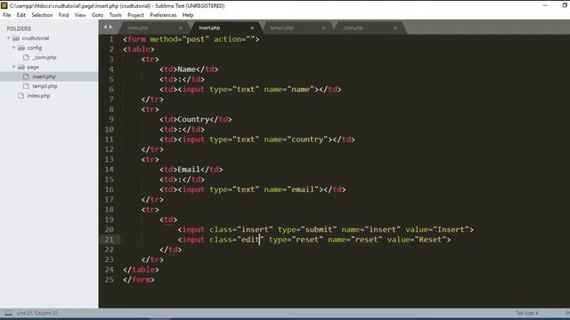 Simple web CRUD tutorial PHP MySqli - Part4 - (Insert & Dynamic pages) смотреть онлайн