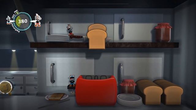LittleBigPlanet 3 - Cuphead and Mugman Play Food Quest! (Delicious Platformer) PS4 Gameplay смотреть онлайн