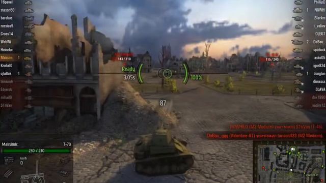 World of Tanks,Т70 лт нагиб и все такое,обзор смотреть онлайн