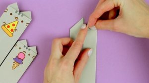 ОРИГАМИ ЗАКЛАДКА | КОТИК ПУШИН ИЗ БУМАГИ | ORIGAMI BOOKMARK CAT