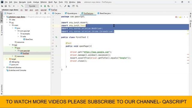 Java OOPS Concepts In Selenium - Implementing Inheritance With Base Class in Selenium Framework смотреть онлайн