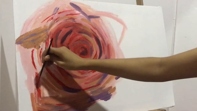 Painting Abstract Rose using Acrylic Paints (Bicol, Philippines)| Ianne Carillo смотреть онлайн