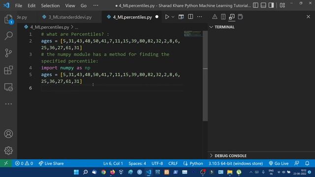 Machine Learning - Percentiles || NumPy percentile() || Python Machine Learning Tutorial in Hindi # смотреть онлайн