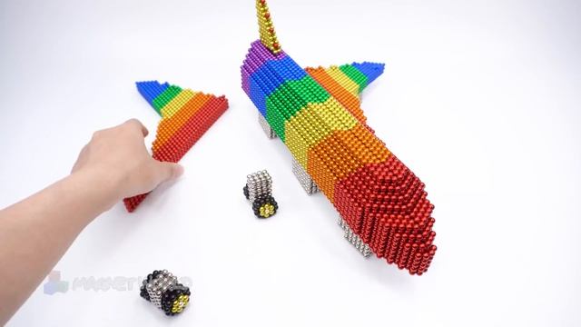 DIY - How to make Rainbow Space Shuttle with Magnetic Balls ( ASMR ) | Magnet World 4K смотреть онлайн