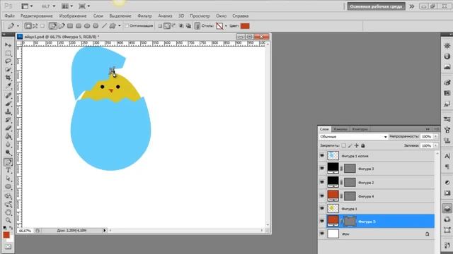 Рисуем пасхальную открытку в фотошоп. Часть 1 смотреть онлайн