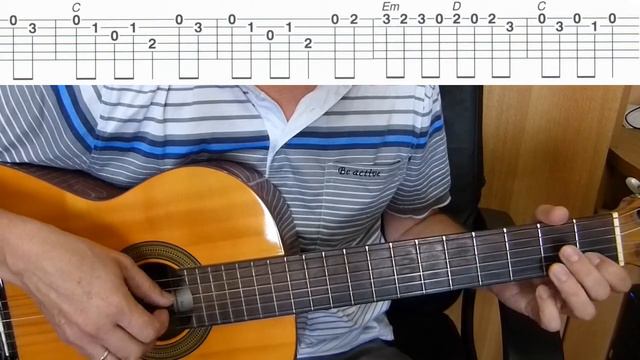 Guitar lesson - Popcorn - Gershon Kingsley - Easy Guitar melody tutorial + TAB смотреть онлайн