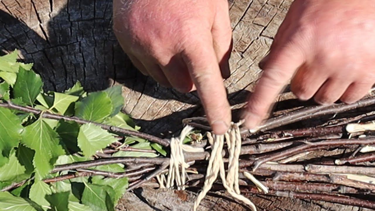 Банный веник не рассыплется Показываю как вязать березовый веник смотреть онлайн