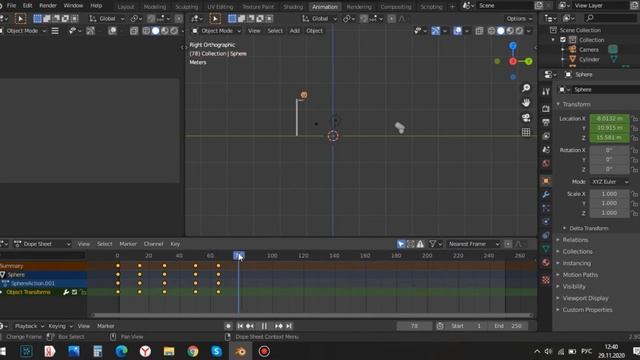Простые анимации в blender №2 смотреть онлайн