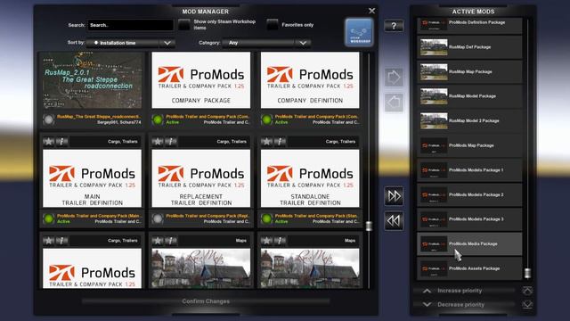 Euro Truck Simulator 2 v1.37 + ProMods 2.46 + RusMap 2.1.0 Load Order & Map смотреть онлайн