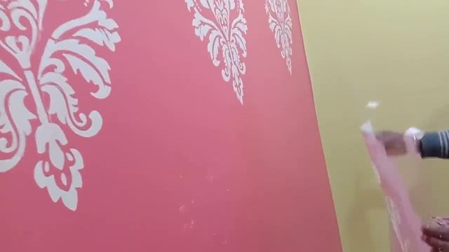 Wall design with stencil смотреть онлайн