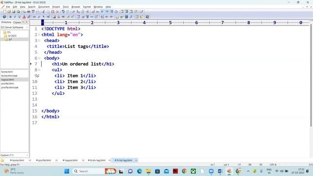 8 HTML div tag and list tags (Front end of Java Full Stack ) 27 03 2023 смотреть онлайн